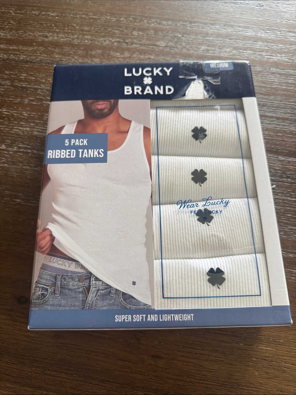 Lucky Brand White Ribbed Tank 5-Pack